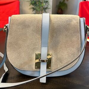 Elegant Suede Dorece Pelle Leather Crossbody Bag